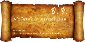 Bástár Virgília névjegykártya